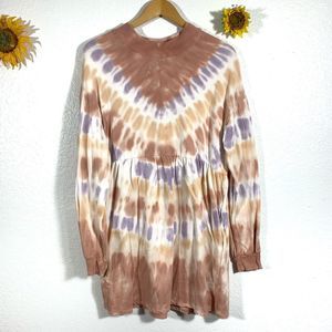 Wild Fable Tie Dye 100% Cotton Pocket Boho Hippie Dress Size Small
